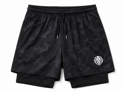 Relentless 2-i-1 treningsshorts for menn