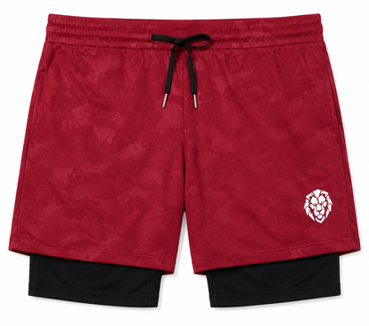 Relentless 2-i-1 treningsshorts for menn