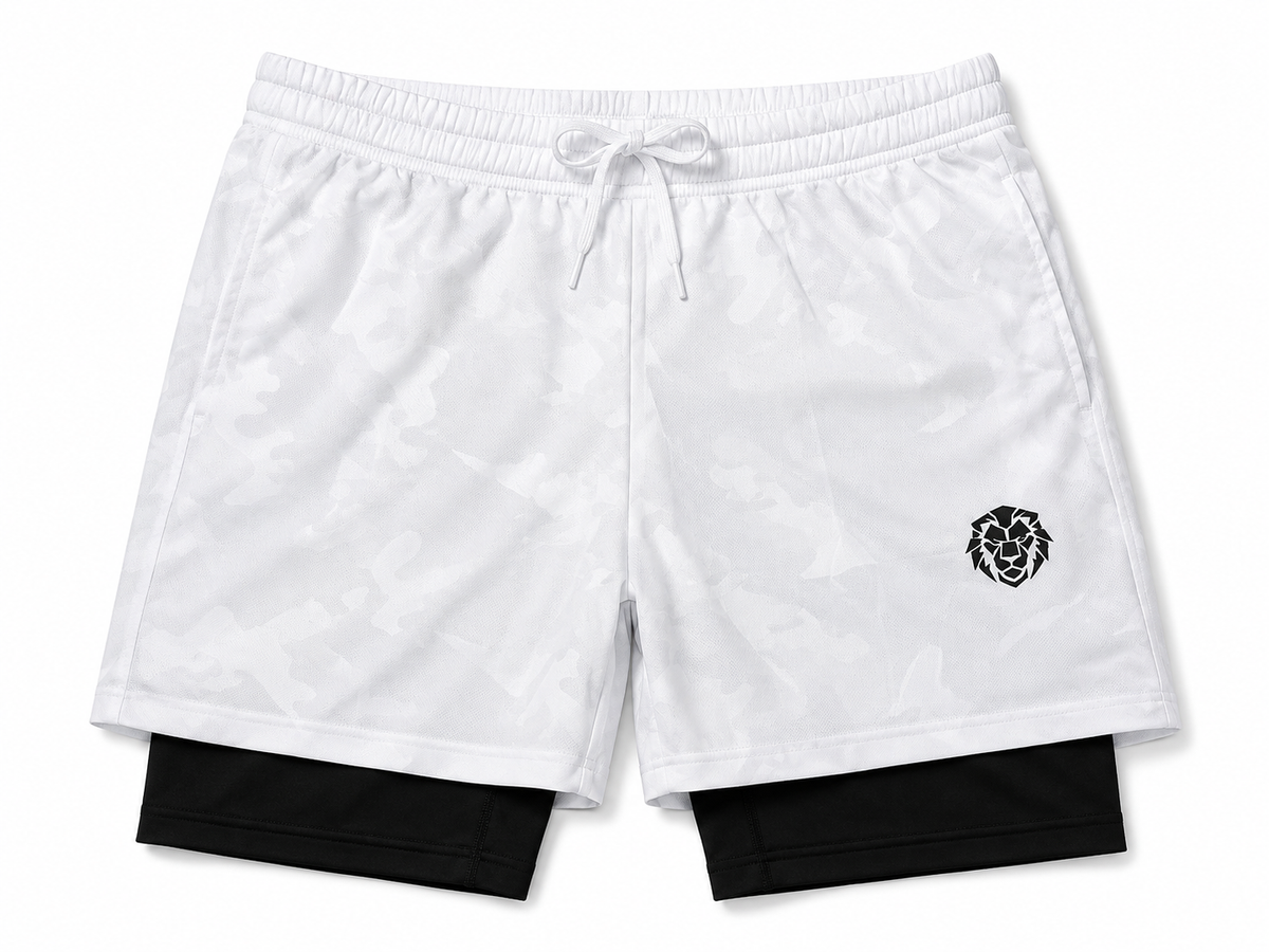 Relentless 2-i-1 treningsshorts for menn